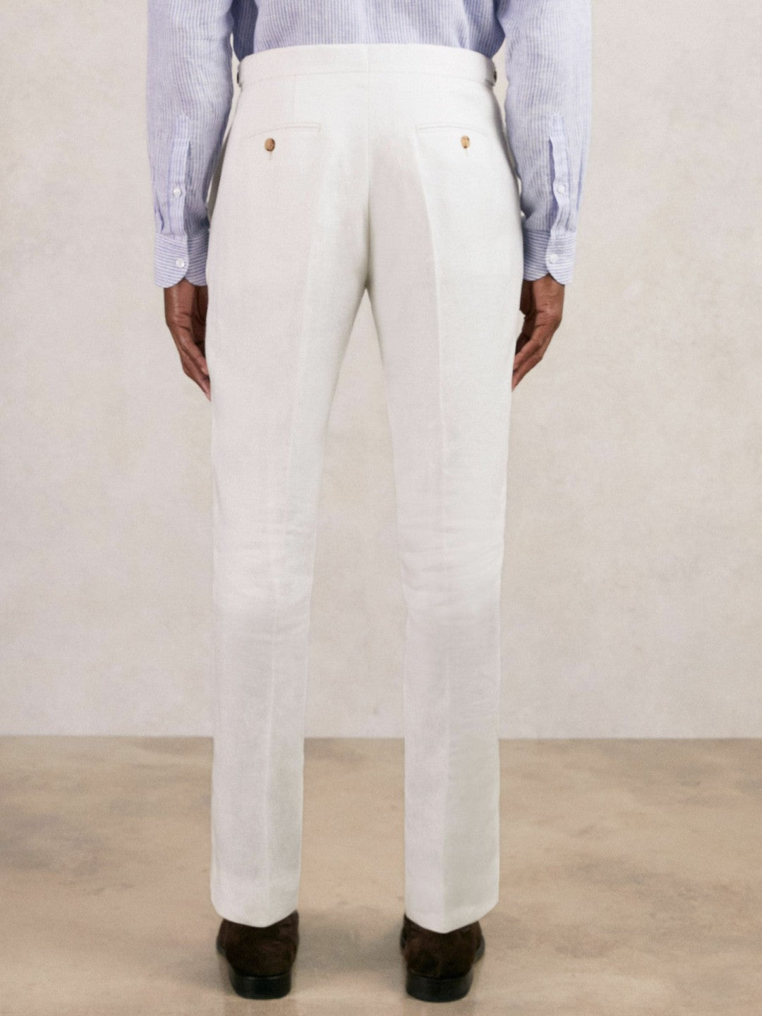 Reiss Popular Choice - Slim Fit Lyocell Linen Suit Trousers in White