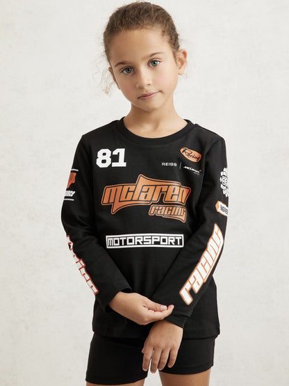 Reiss Popular Choice - 9-13 yrs McLaren F1 Team Cotton Logo T-Shirt Unisex Fit in Black
