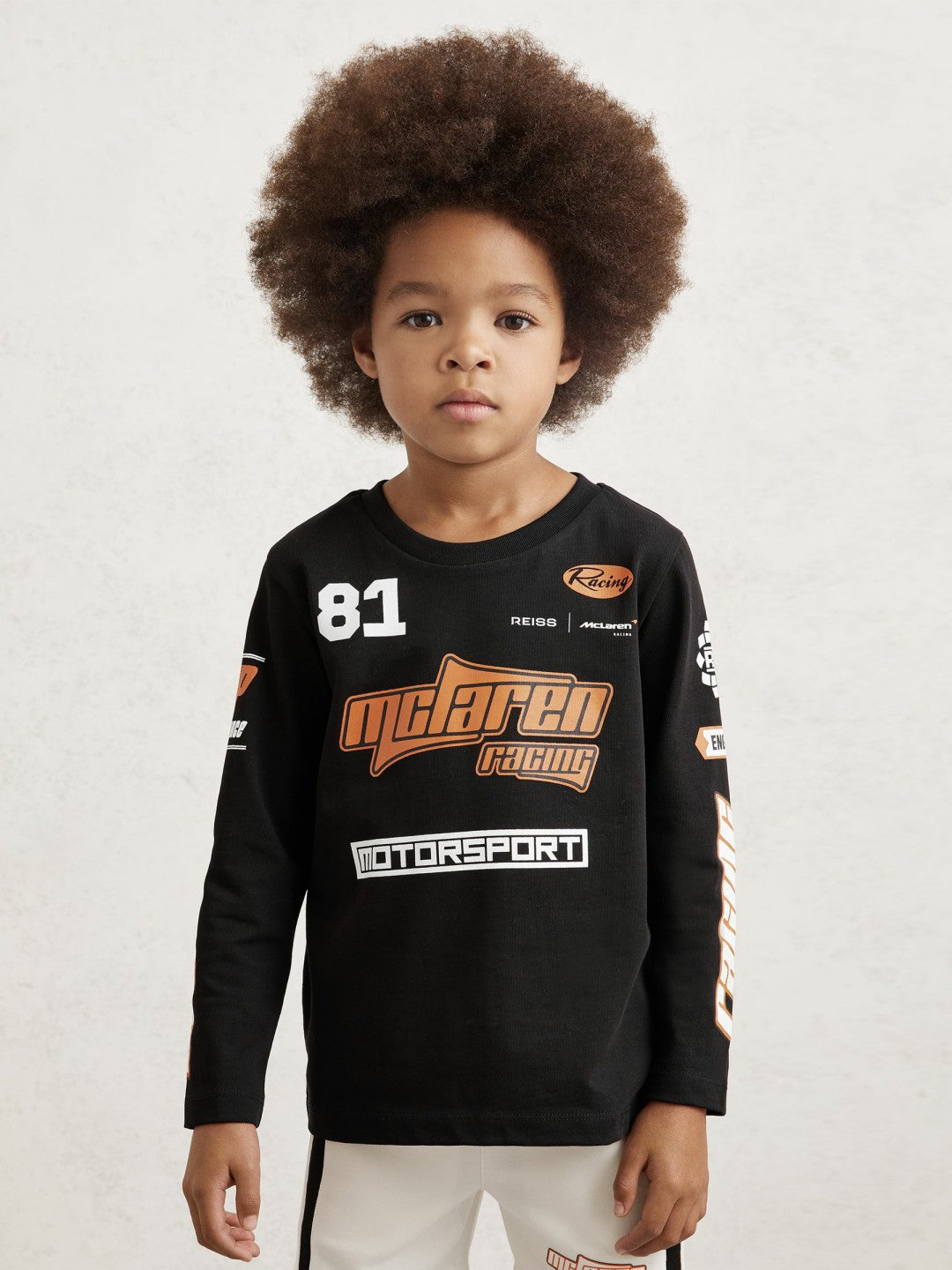 Reiss Popular Choice - 9-13 yrs McLaren F1 Team Cotton Logo T-Shirt Unisex Fit in Black
