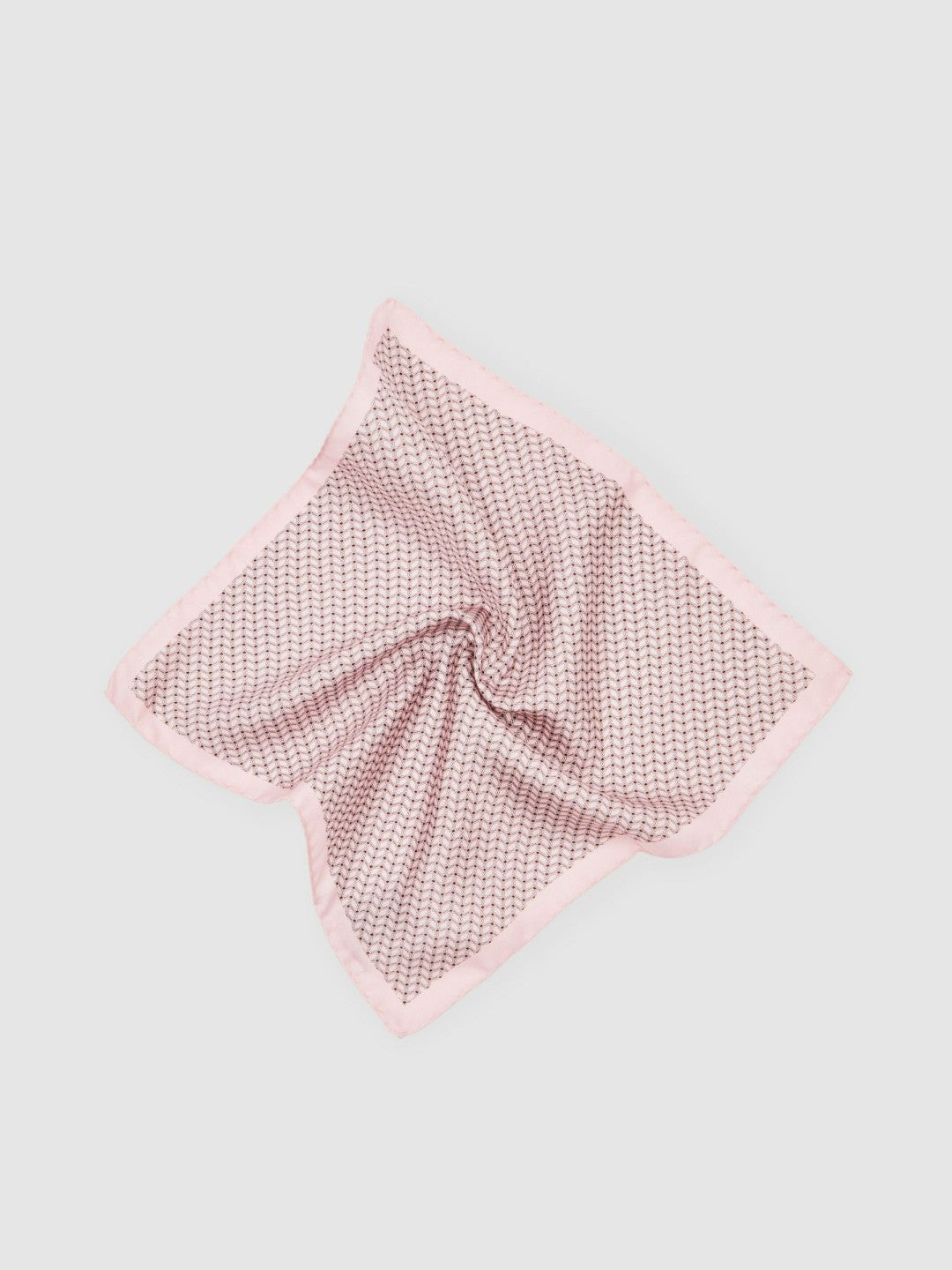 Reiss Featured - Geo Chain Detail Pocket Square in Soft Pink