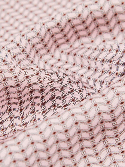 Reiss Featured - Geo Chain Detail Pocket Square in Soft Pink