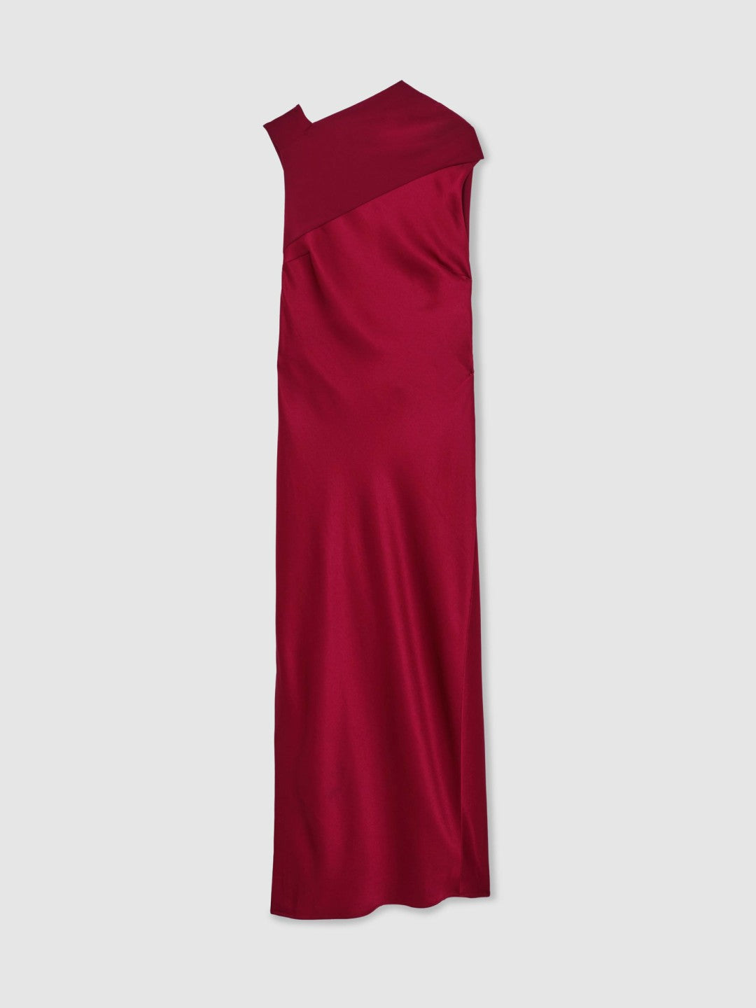 Reiss Petite Back Detail Midi Dress in Red