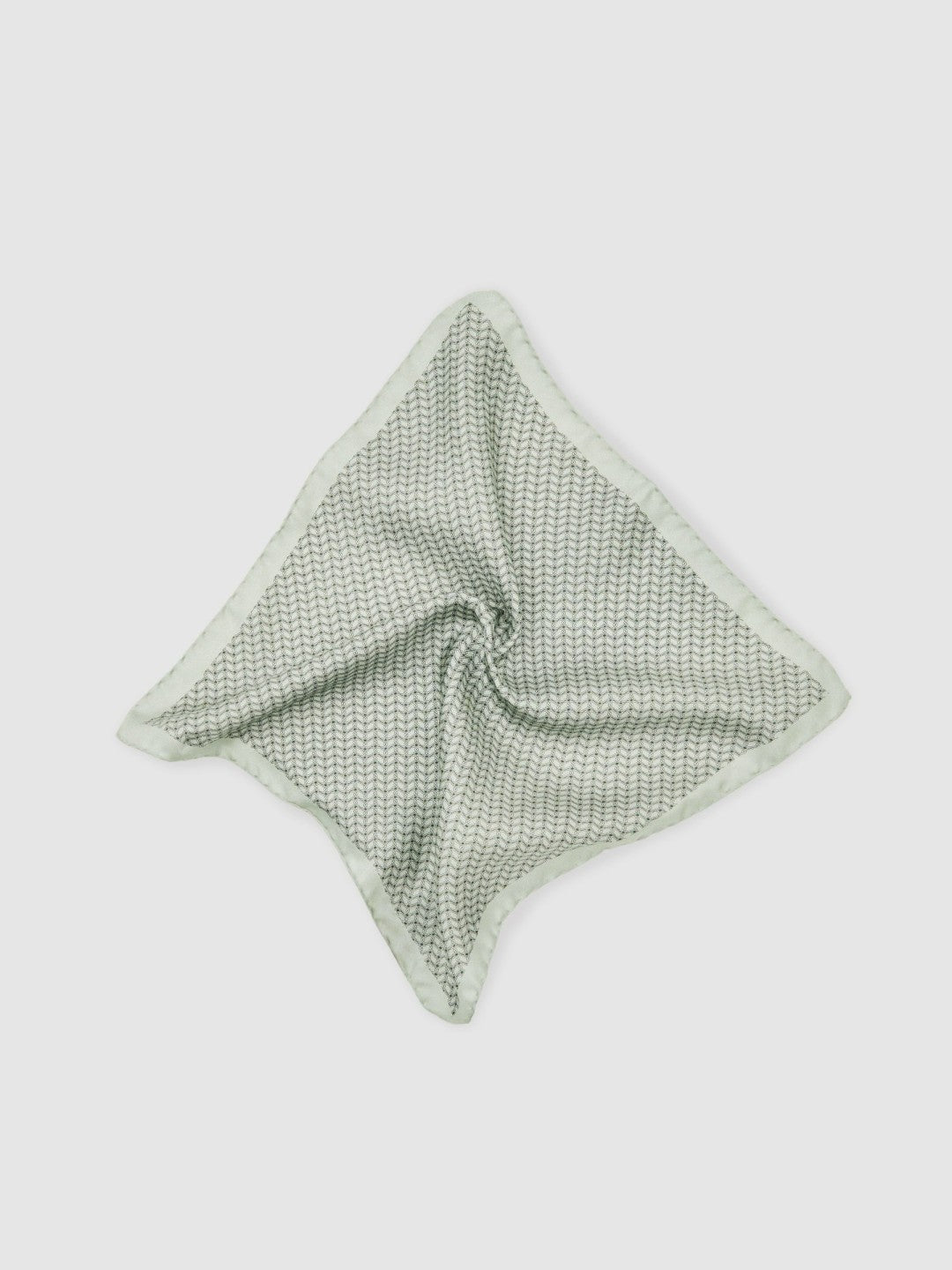 Reiss Value - Geo Chain Detail Pocket Square in Sage