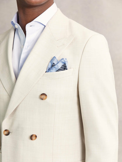 Reiss Sale - Geo Chain Detail Pocket Square in Navy