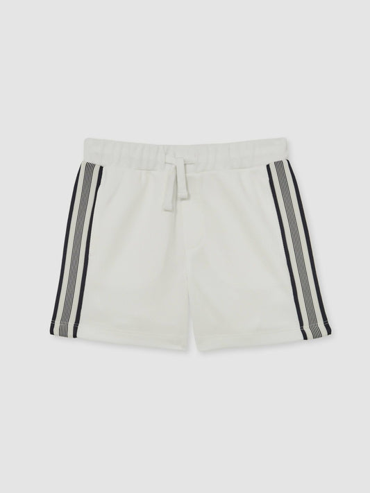 Reiss Affordable - 13-14 yrs Side Stripe Textured Shorts in White