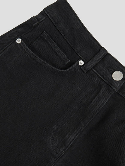 Reiss Deal - Petite Mid Rise Straight Leg Jeans in Black