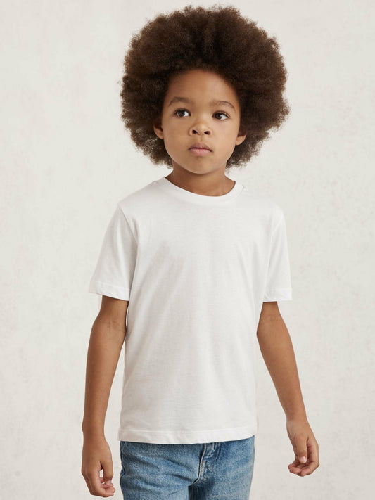 Reiss 9-13 yrs Crew Neck T-Shirt in White