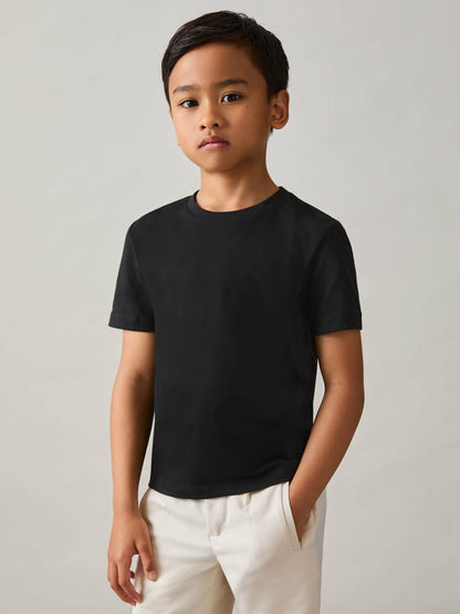Reiss 9-13 yrs Crew Neck T-Shirt in Black