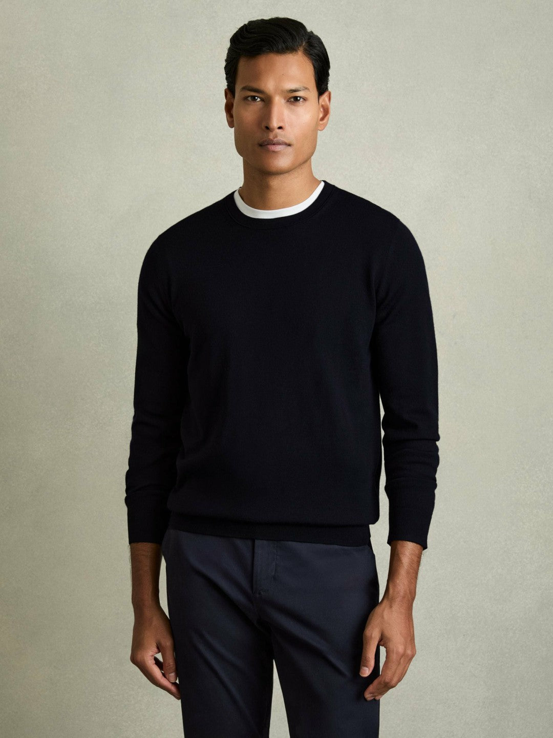 Reiss Featured - Pack of Two Merino Wool Jumpers in Navy