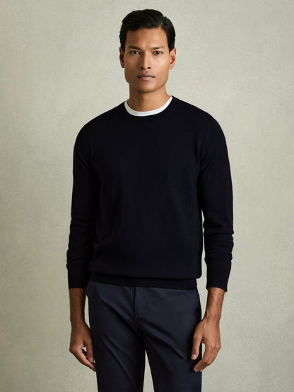 Reiss Featured - Pack of Two Merino Wool Jumpers in Navy