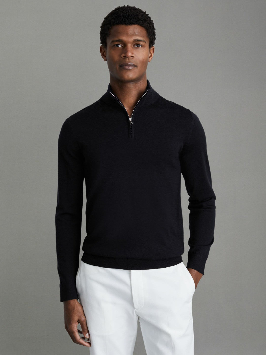 Reiss Featured - Pack of Two Merino Wool Jumpers in Navy