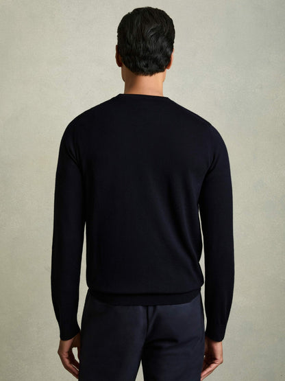 Reiss Featured - Pack of Two Merino Wool Jumpers in Navy