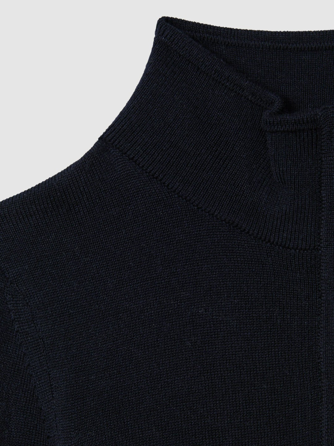 Reiss Sale - 3-9 yrs Wool Half-Zip Funnel Neck Jumper in Navy