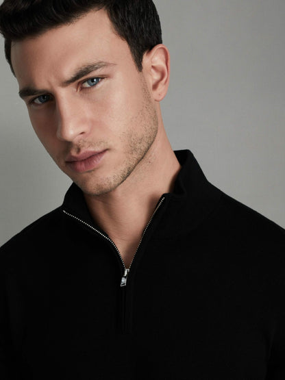Reiss Featured - Pack of Two Merino Wool Jumpers in Black