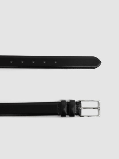 Reiss Affordable - Smooth Leather Belt in Black