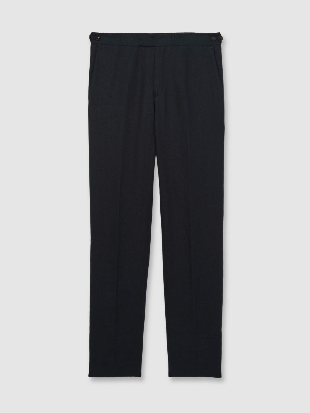 Reiss Featured - Slim Fit Linen Adjuster Trousers in Navy