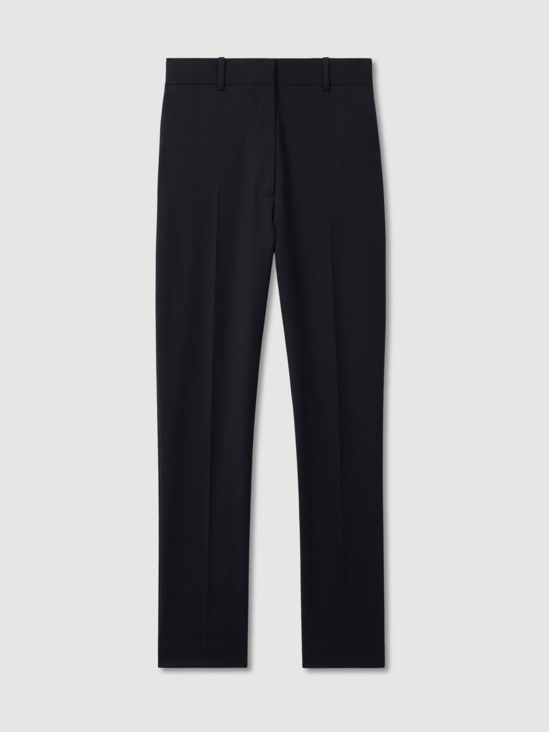 Reiss Offer - Petite Wool-Blend Tailored Flared Suit Trousers in Navy