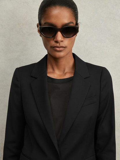 Reiss Affordable - Petite Single Breasted Suit Blazer in Black