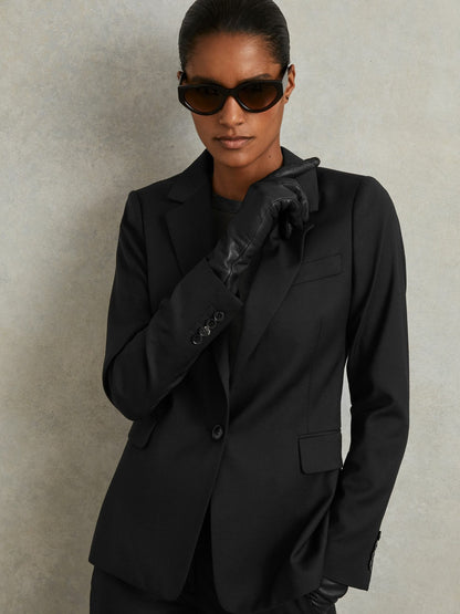 Reiss Affordable - Petite Single Breasted Suit Blazer in Black
