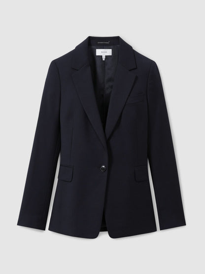 Reiss Single Breasted Suit Blazer in Navy