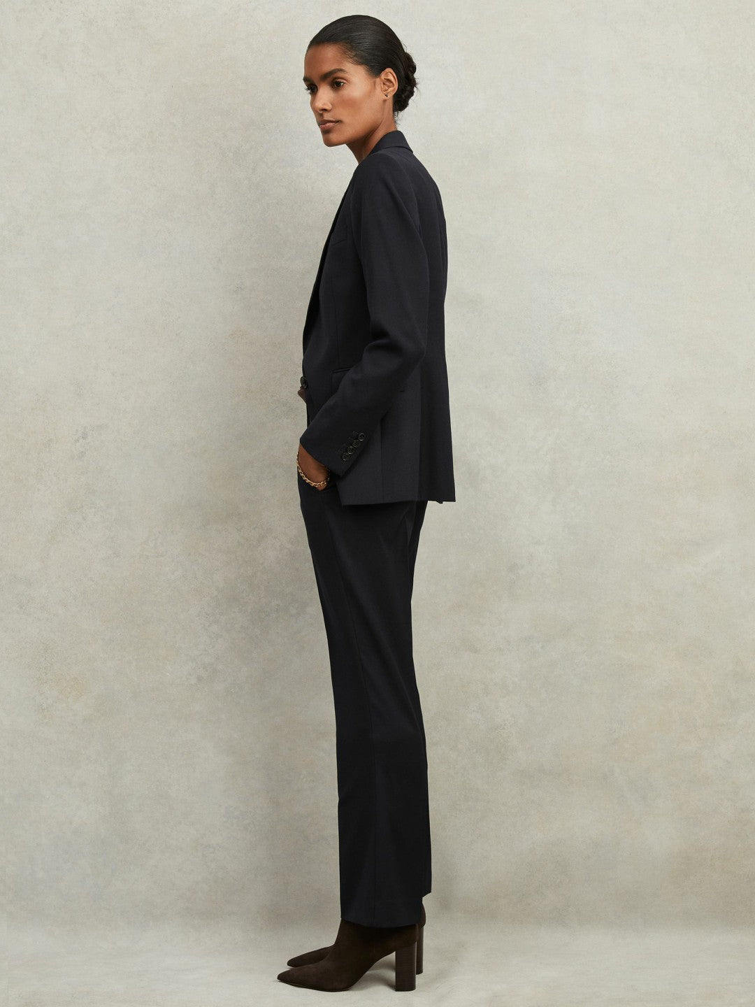 Reiss Single Breasted Suit Blazer in Navy