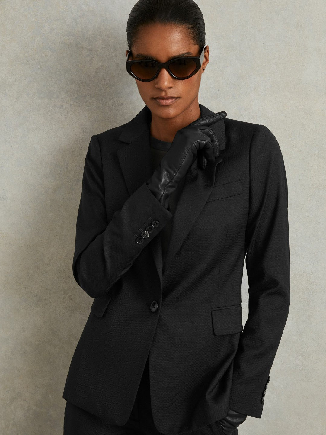 Reiss Value - Single Breasted Suit Blazer in Black