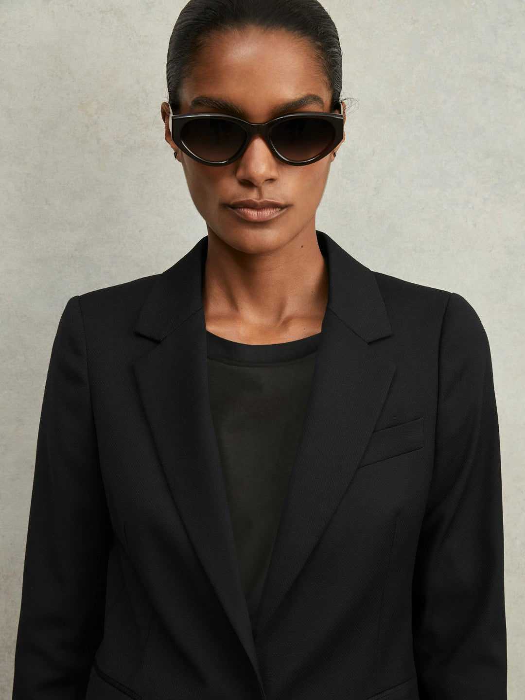 Reiss Value - Single Breasted Suit Blazer in Black