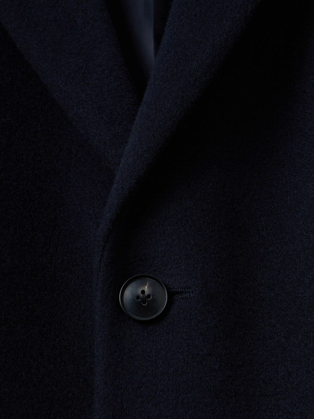 Reiss Sale - Wool Blend Single Breasted Epsom Overcoat in Navy