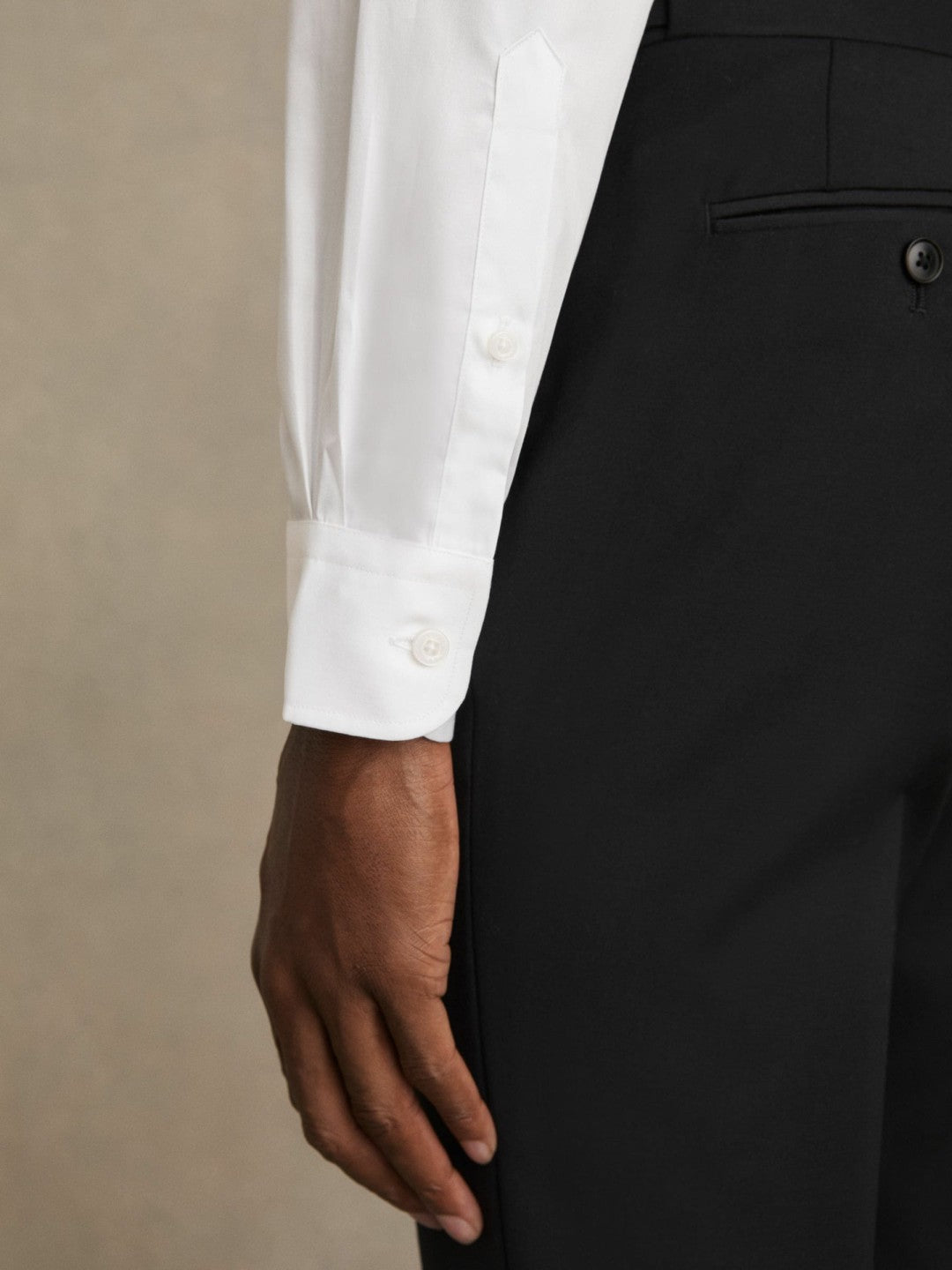 Reiss Value - Regular Fit Cotton Sateen Striped Shirt in White