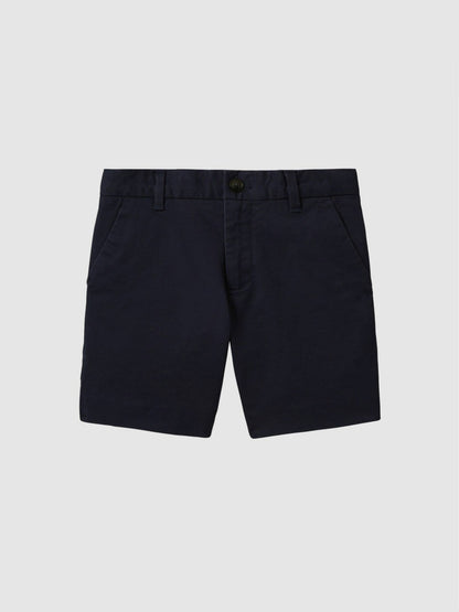 Reiss 3-9 yrs Cotton Chino Shorts with Stretch in Navy