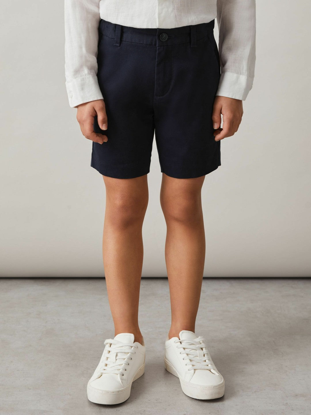 Reiss 3-9 yrs Cotton Chino Shorts with Stretch in Navy