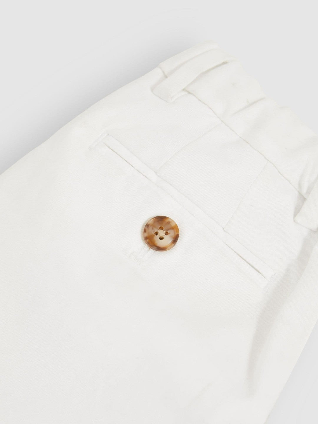 Reiss 3-9 yrs Cotton Chino Shorts with Stretch in White