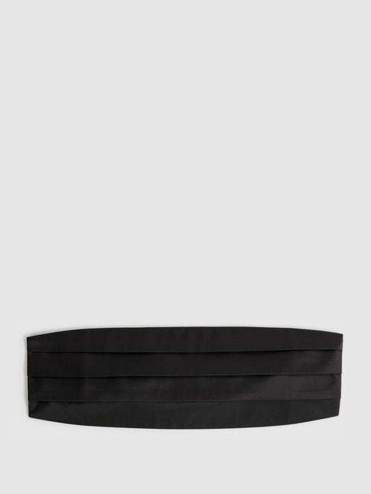 Reiss Deal - Silk Cummerbund in Black