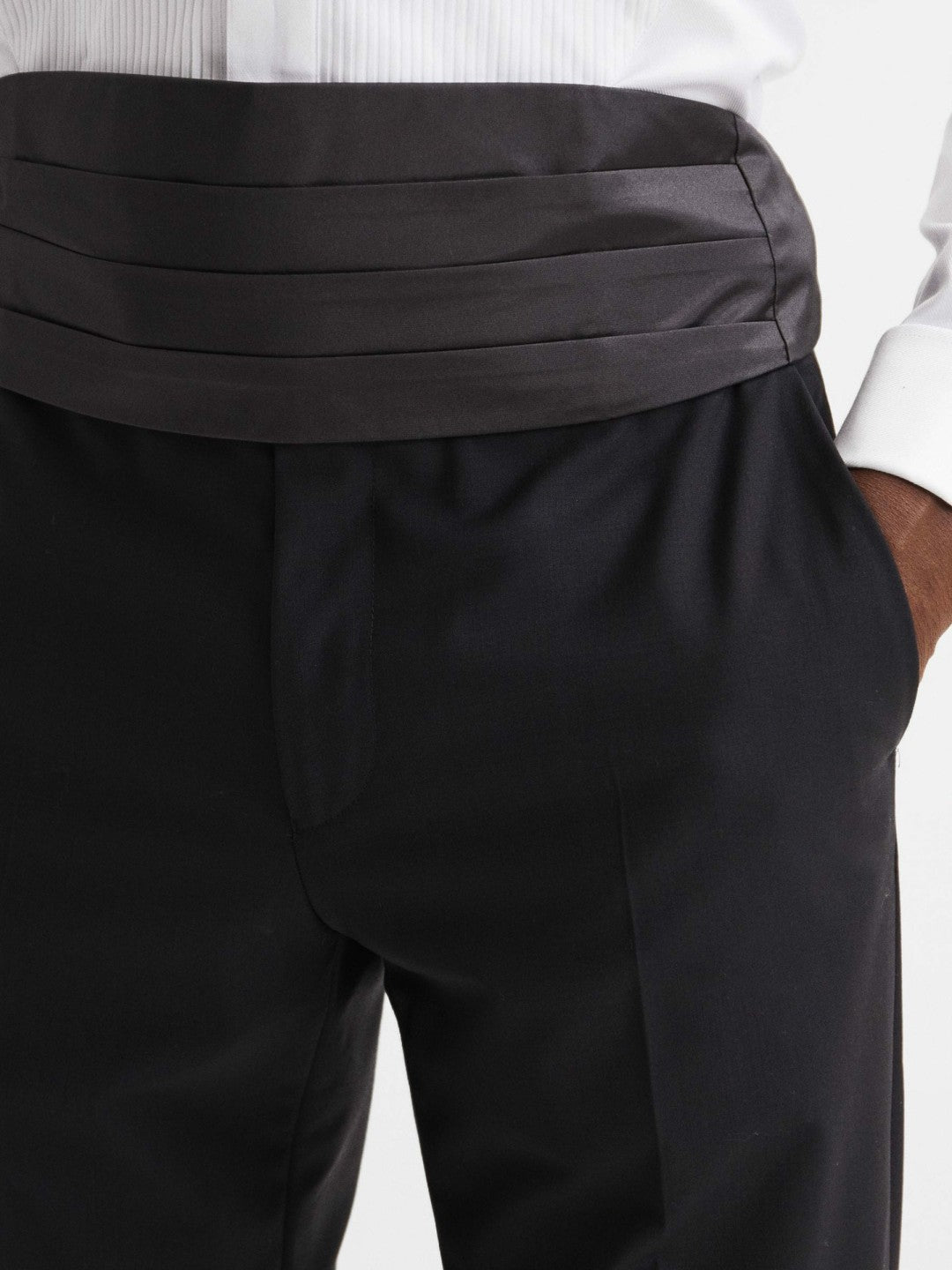 Reiss Deal - Silk Cummerbund in Black