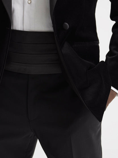 Reiss Deal - Silk Cummerbund in Black
