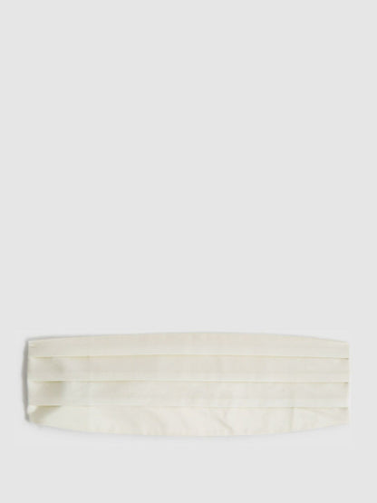 Reiss Savings - Silk Cummerbund in Ivory