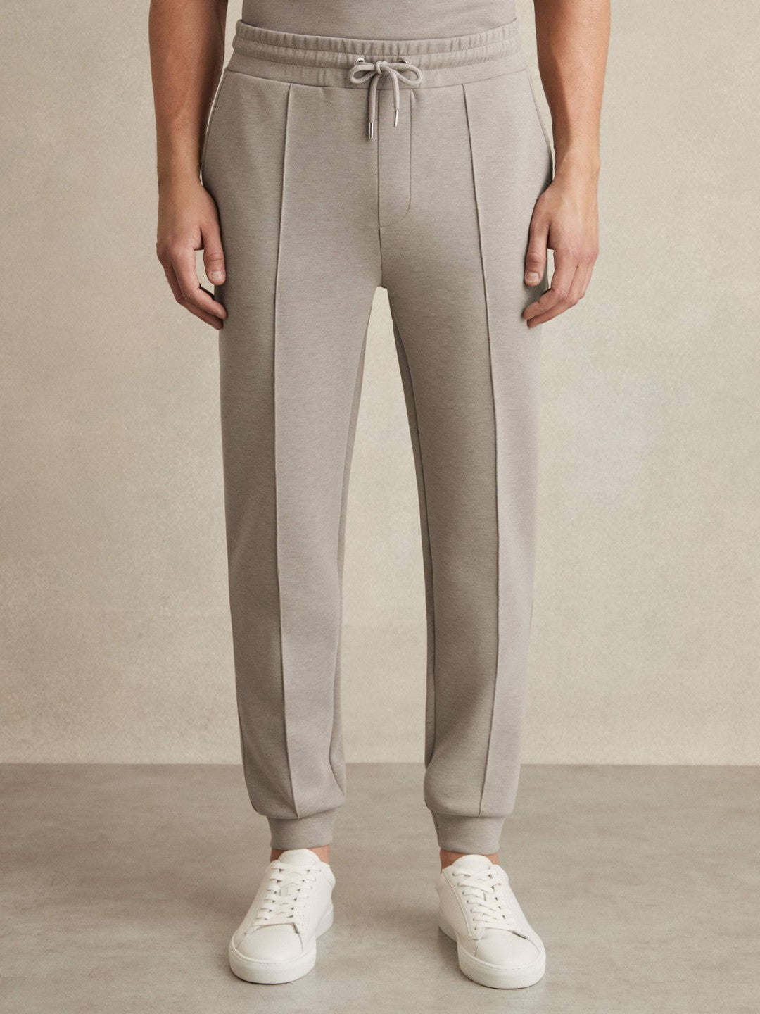 Reiss Savings - Drawstring Jersey Joggers in Taupe
