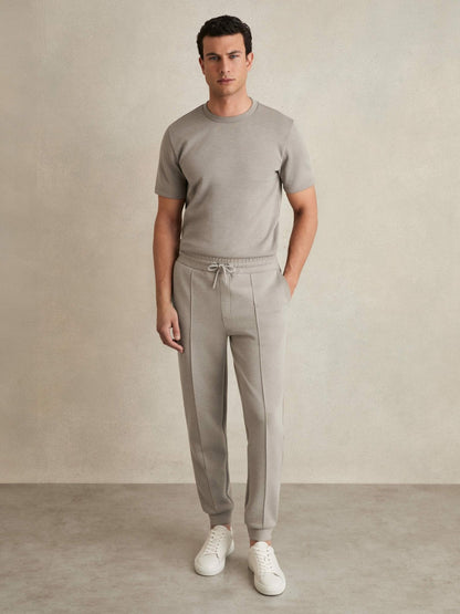 Reiss Savings - Drawstring Jersey Joggers in Taupe