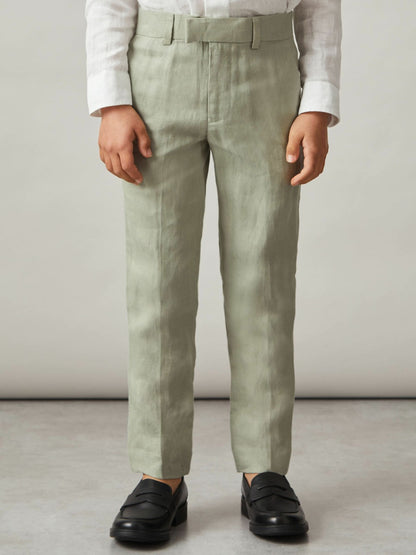 Reiss Savings - Linen Suit Shorts in Apple