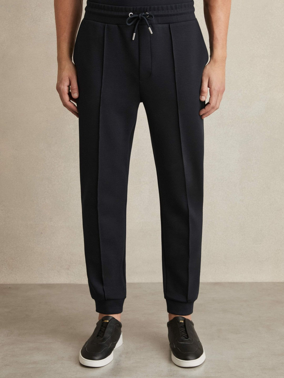 Reiss Sale - Drawstring Jersey Joggers in Navy Blue