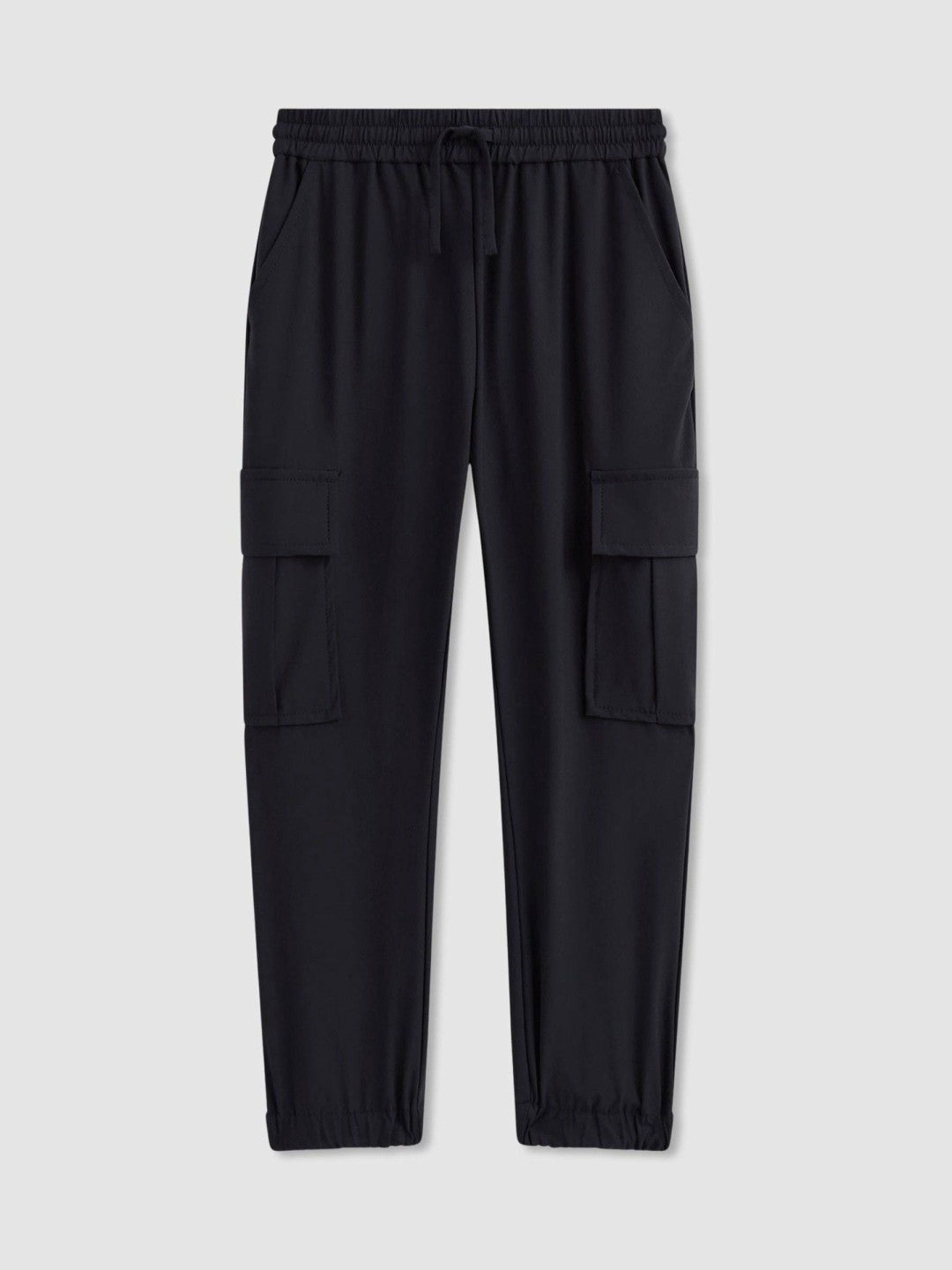 Reiss Featured - 9-14 yrs Technical Drawstring Cuffed Cargo Trousers in Navy