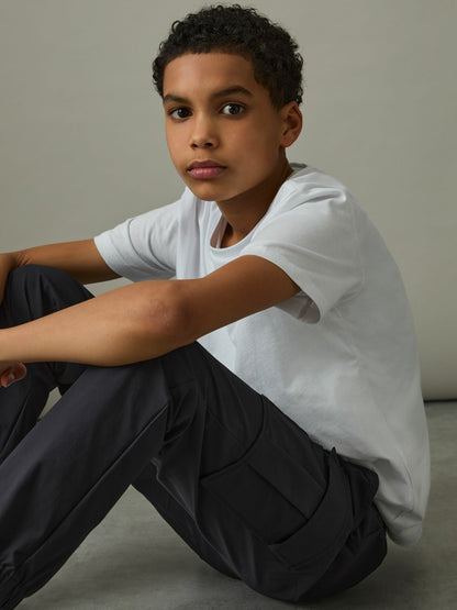Reiss Savings - 3-9 yrs Technical Drawstring Cuffed Cargo Trousers in Navy