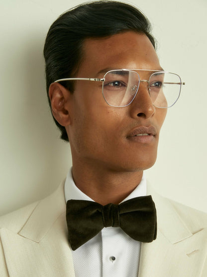Reiss Popular Choice - Velvet Bow Tie in Emerald