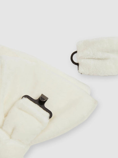 Reiss Offer - Velvet Bow Tie in Ivory