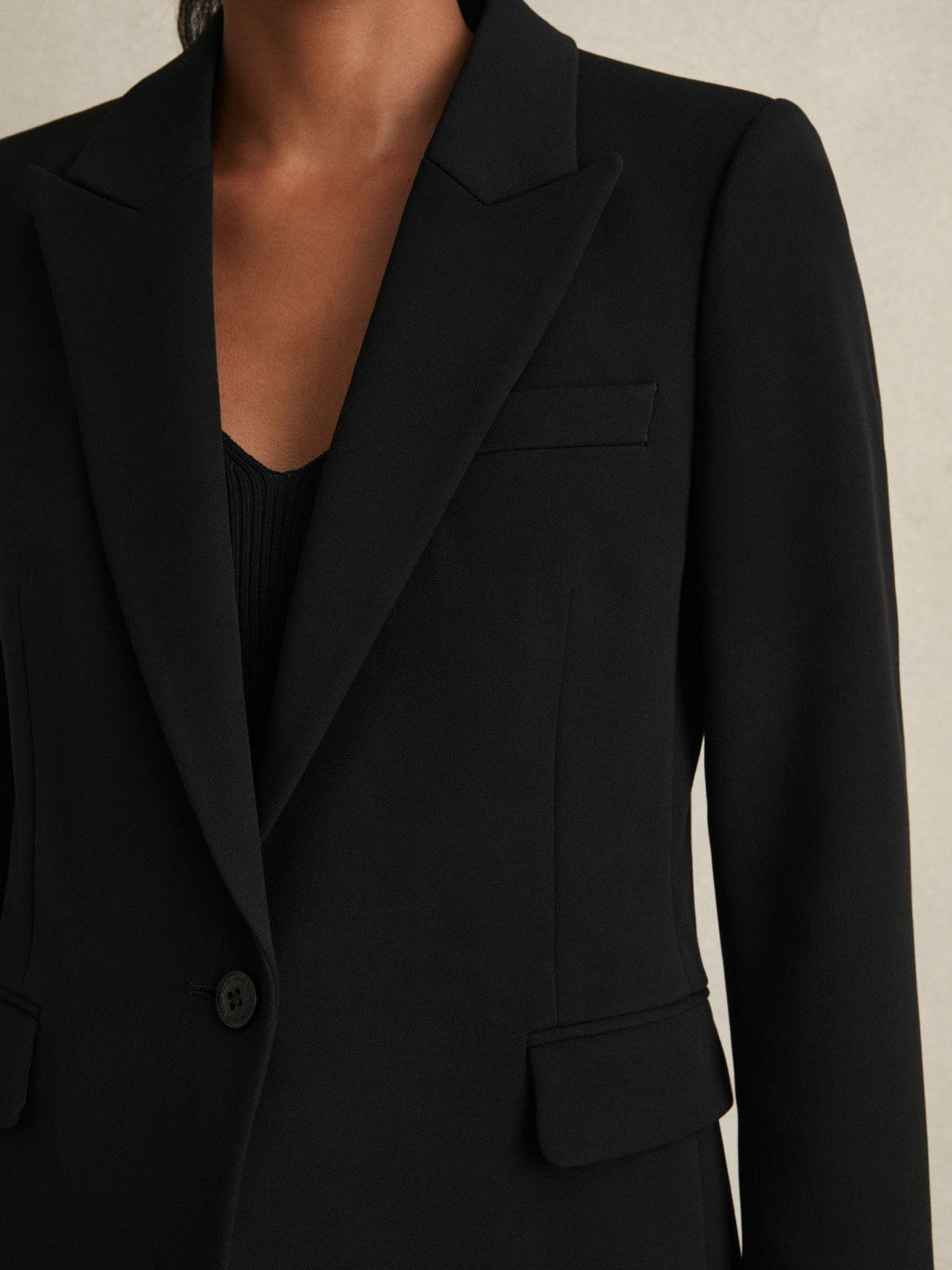 Reiss Popular Choice - Tailored Single Breasted Suit Blazer in Black