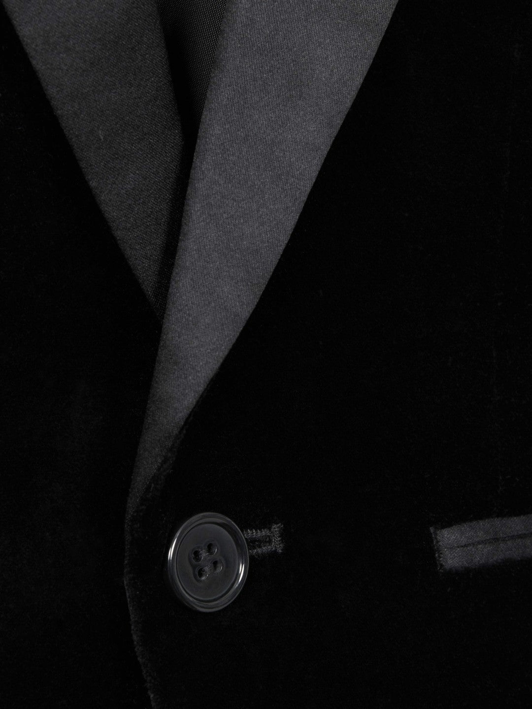 Reiss Sale - 13-14 yrs Single Breasted Velvet Blazer in Black