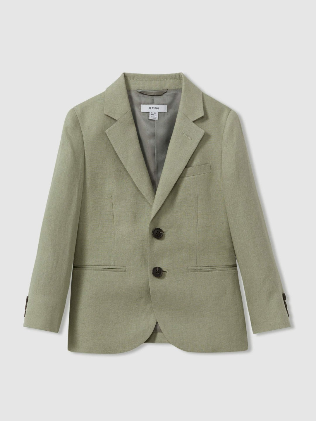 Reiss Affordable - 9-13 yrs Linen Single Breasted Blazer in Apple