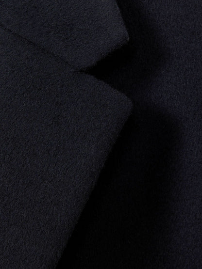 Reiss Savings - Wool Blend Single Breasted Epsom Overcoat in Navy