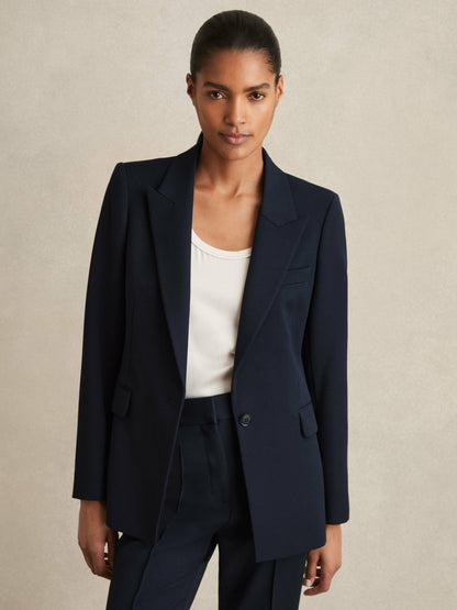 Reiss Offer - Tailored Single Breasted Suit Blazer in Navy