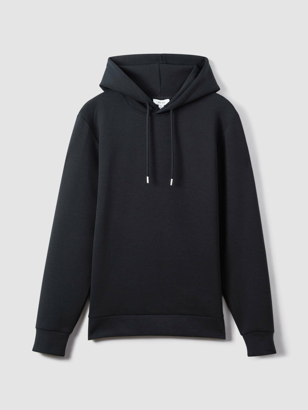 Reiss Deal - Interlock Jersey Drawstring Hoodie in Navy Blue
